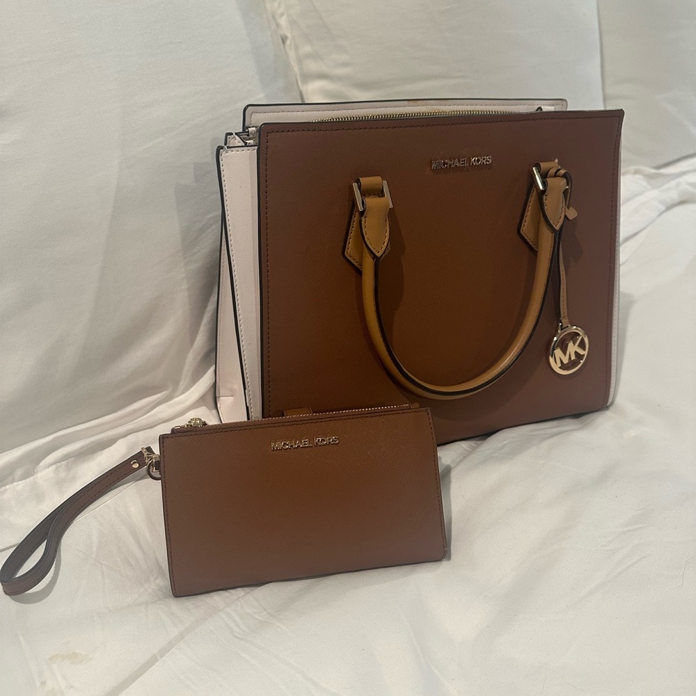 Michael Kors handbag and wallet.